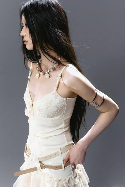 Mystic Pleated Ruffle Dress