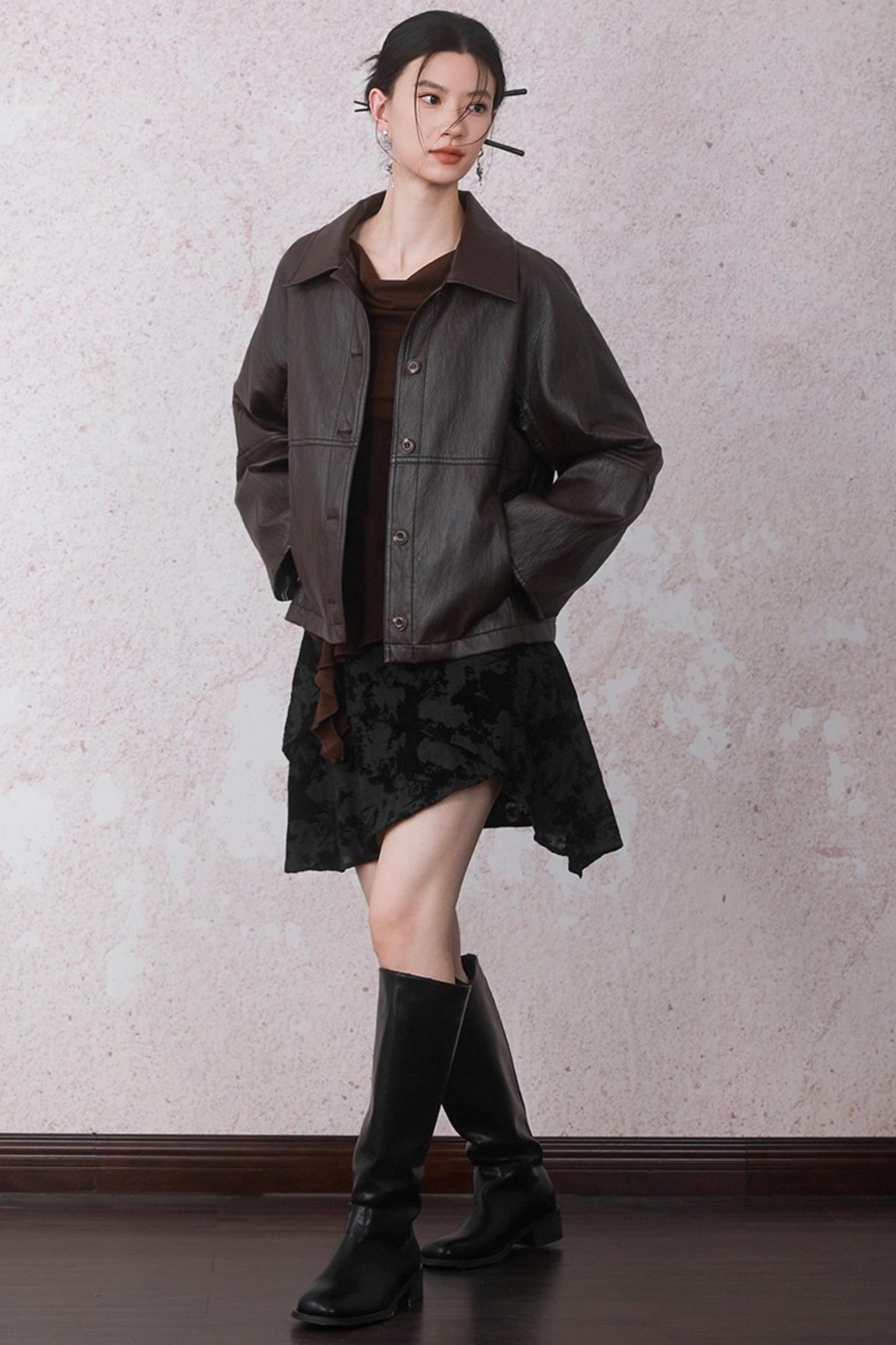 Caramel Coffee Leather Jacket