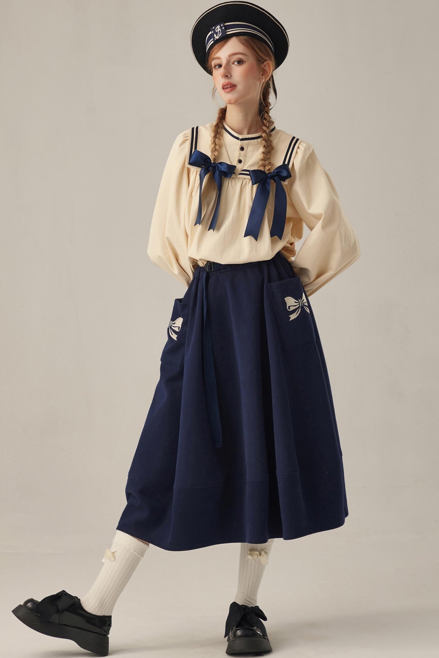 Elegant Floral Midi Skirt