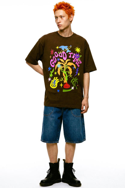 Retro-T-Shirt mit amerikanischem Graffiti