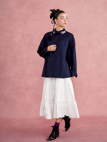 French Elegant Ruffled A-Line Skirt