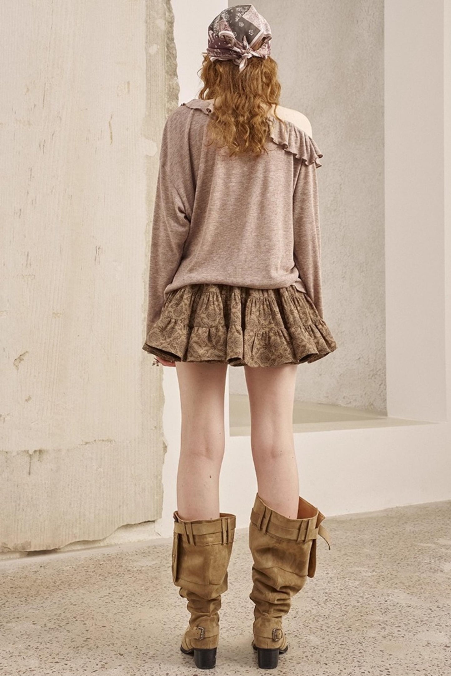 Lace Panel Loose Knit Top
