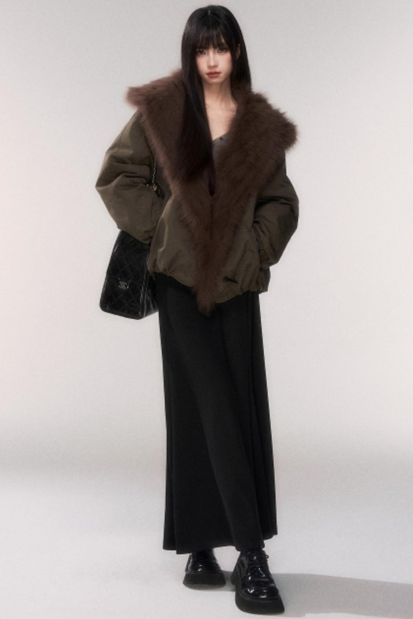 Thick Wool A-Line Skirt