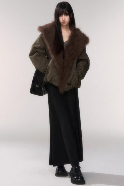 Thick Wool A-Line Skirt