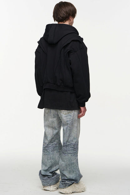 Layered Hoodie Jacket