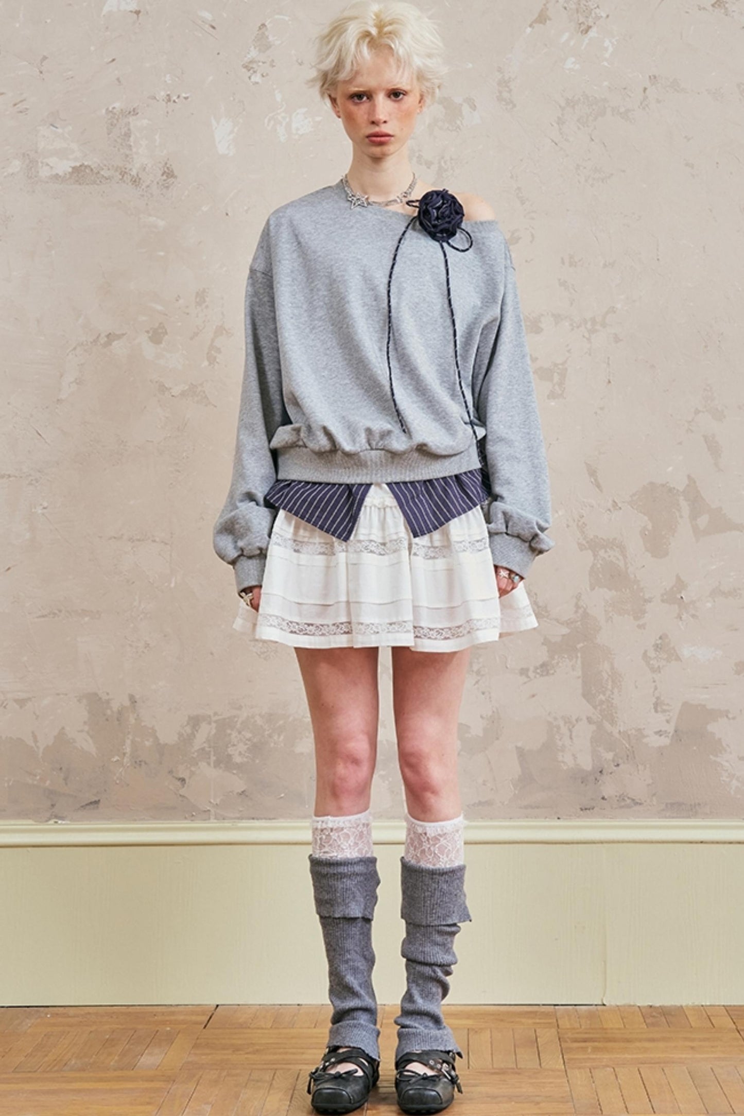 Lässiger Sweatshirt mit langen Ärmeln 