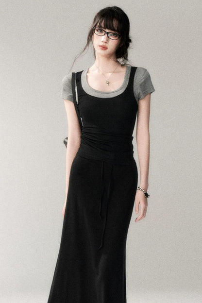 Gonna in maglia di lana e Tencel