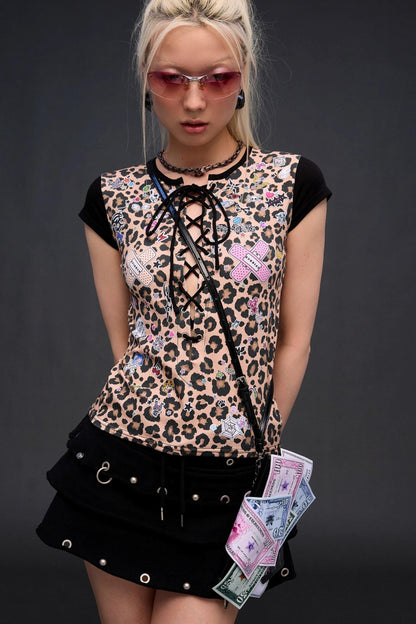 Leopard Print Strappy Top