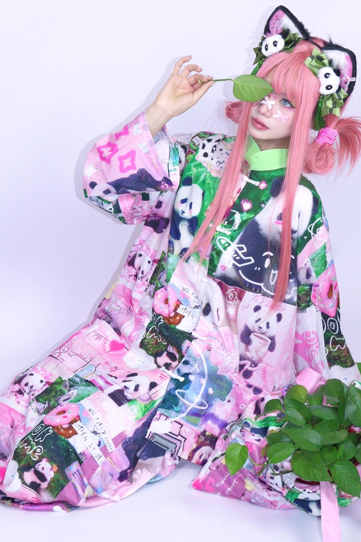 Panda Collage Printed Tang Top