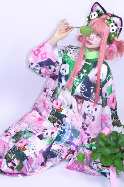 Panda Collage Printed Tang Top