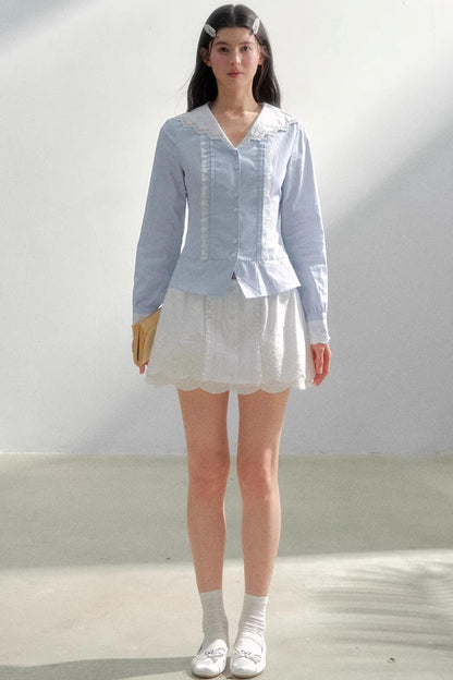 Sea of Spring Embroidered Shirt