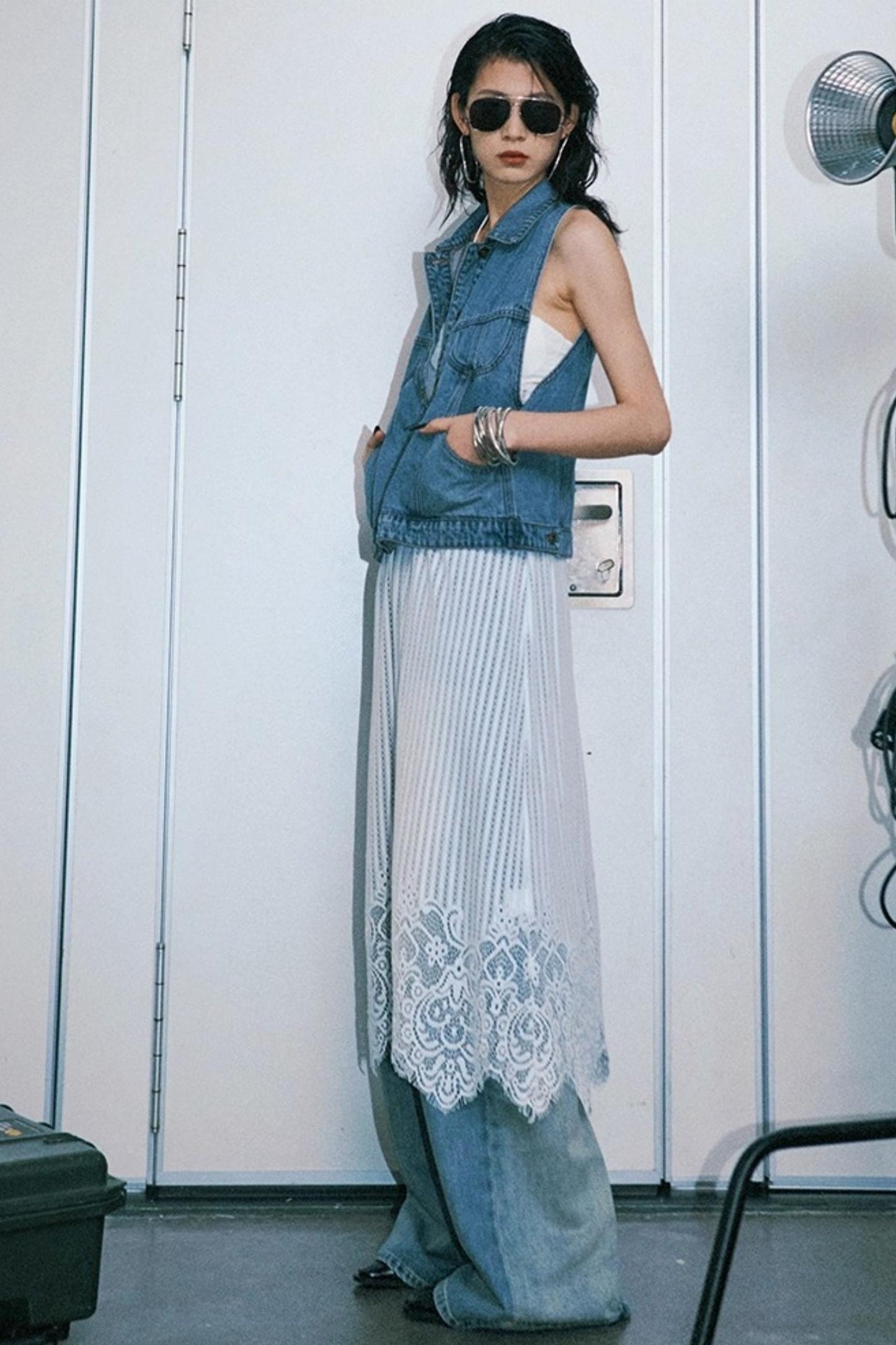 Summer Blue Washed Denim Vest