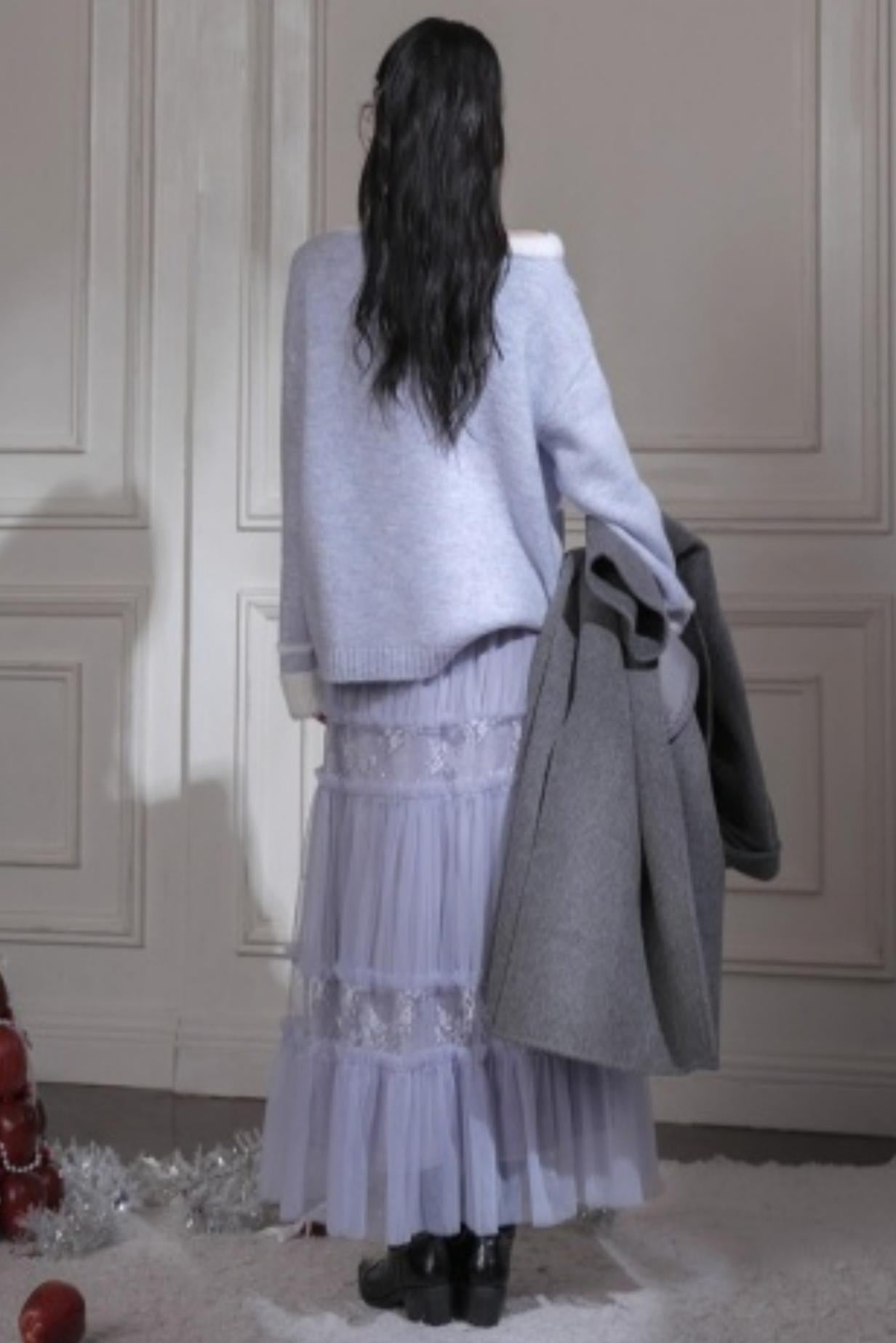 Snowflake Sequin Pullover Sweater