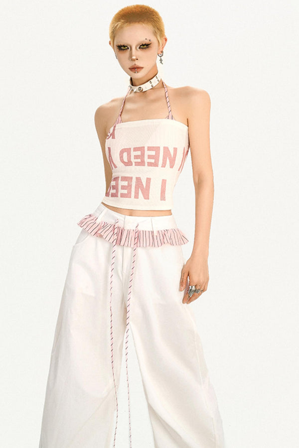 Cool Striped Bustier Tank Set-Up