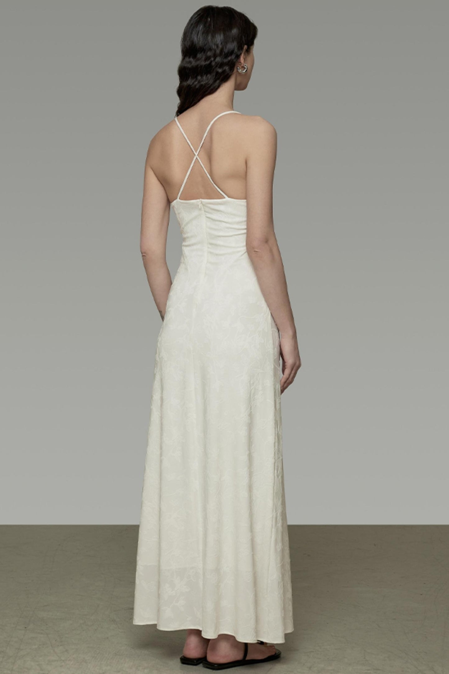 Sleeveless Halter Maxi Dress