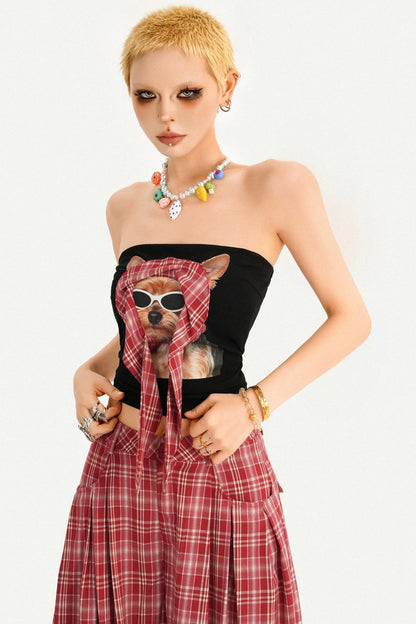 Sweet Spicy Plaid Vest Set-Up