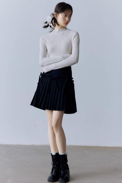 Rock mit Schleife aus Acetatwolle