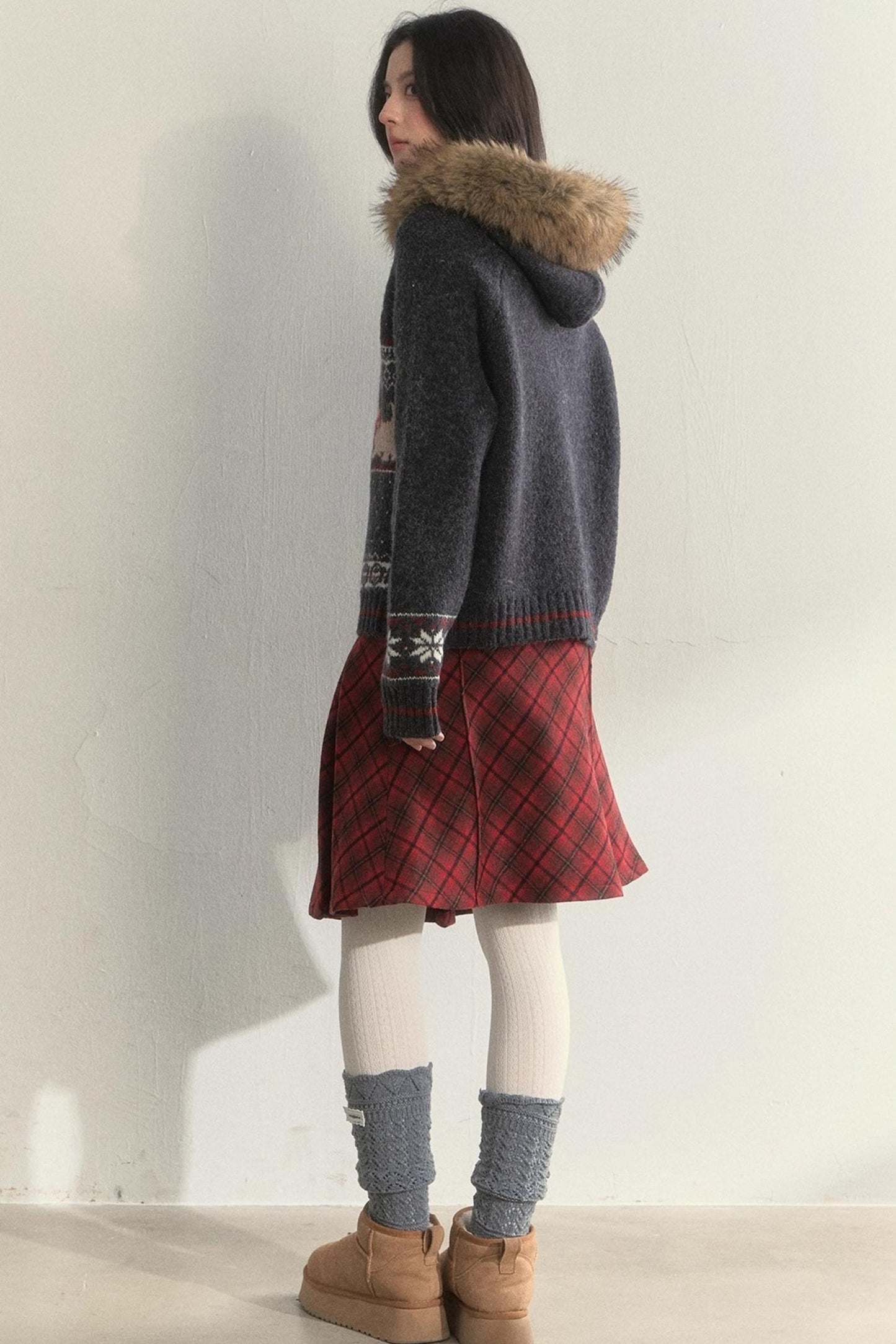 Retro Fair Isle Knitted Sweater Set-Up