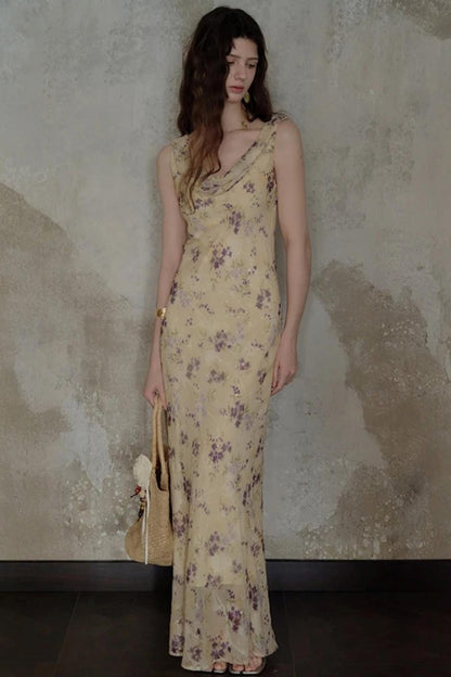 Burnt Floral Jacquard Dress