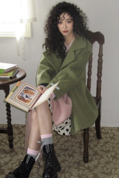 Green Manor Woolen Coat