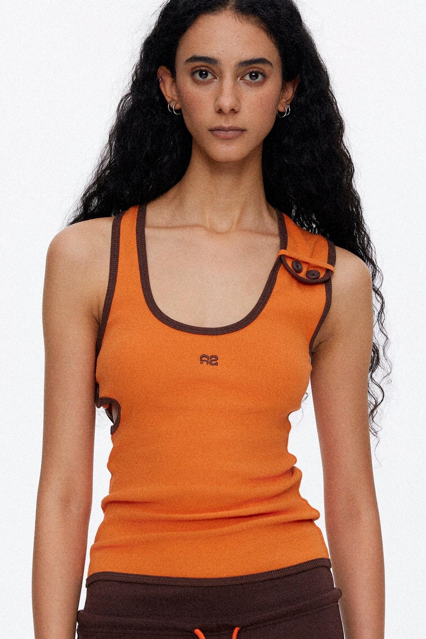 Asymmetrical Color-Blocking Tank Top