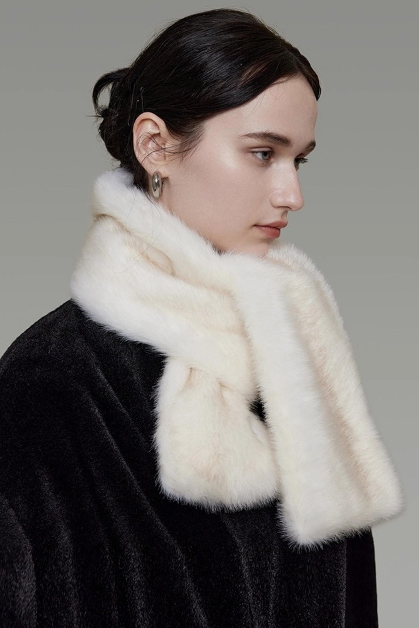 Retro Fur Neck Warmer Scarf