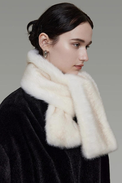 Retro Fur Neck Warmer Scarf