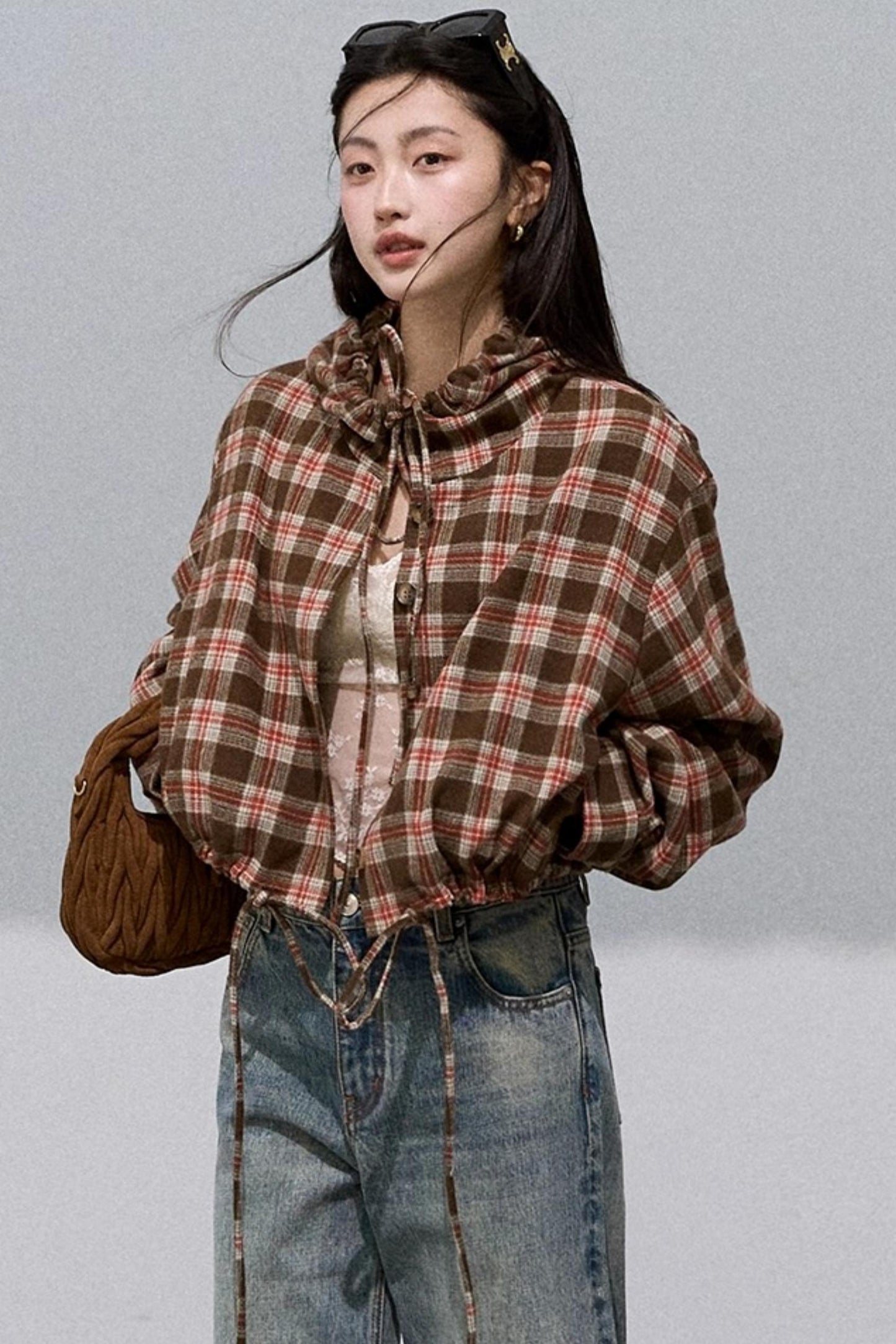 Texture Check Wool Jacket