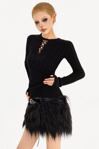 Romantic Gothic Plush Skirt