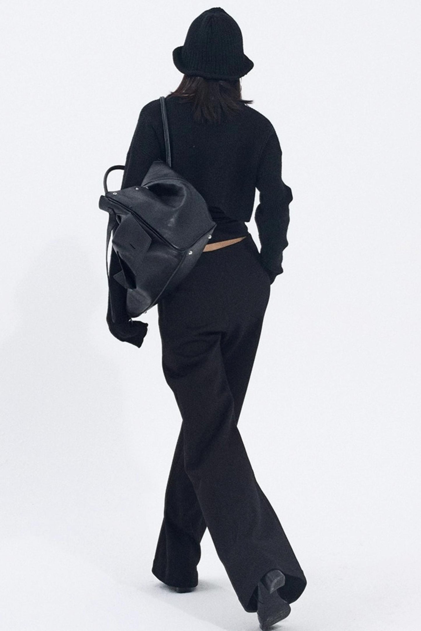 Solid V-Waist Fleece Pants