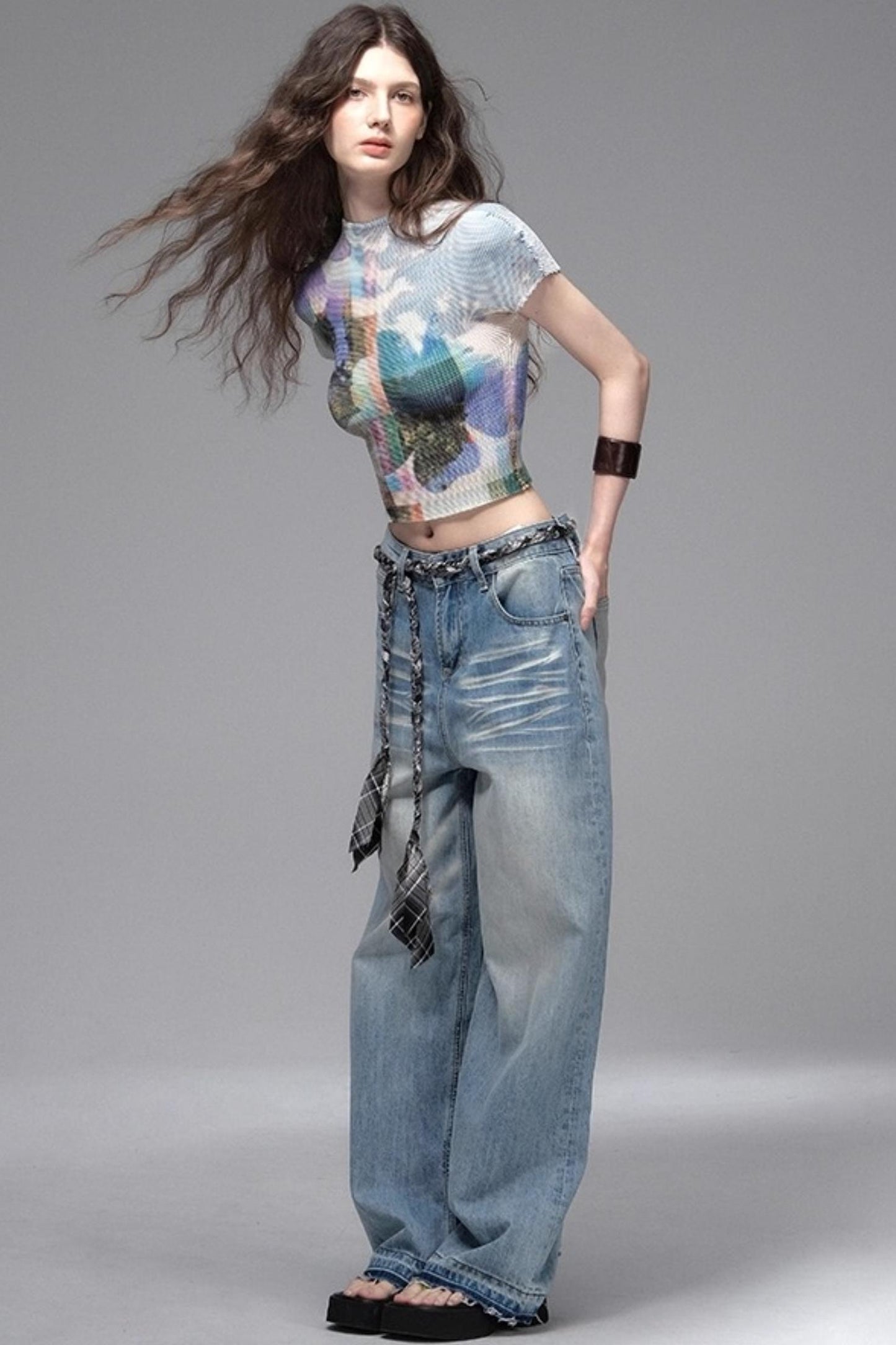 Classic Ripped Denim Jeans