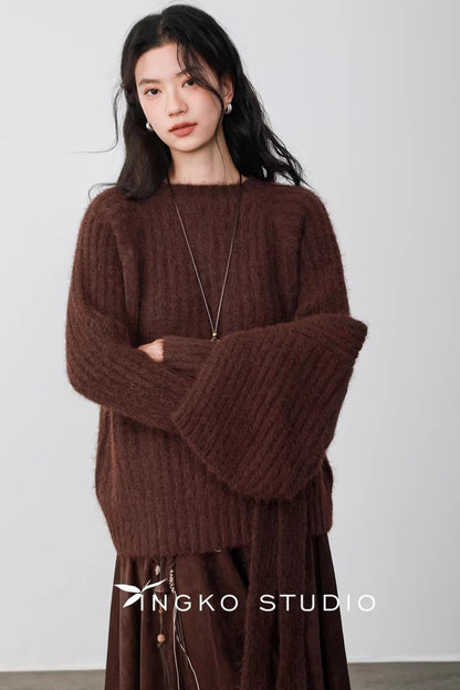 Hollow Cocoa Hood Sweater