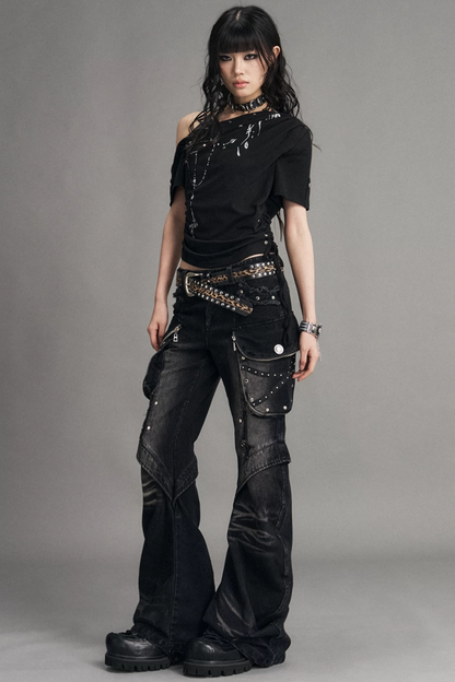 Street Punk Flared Jeans