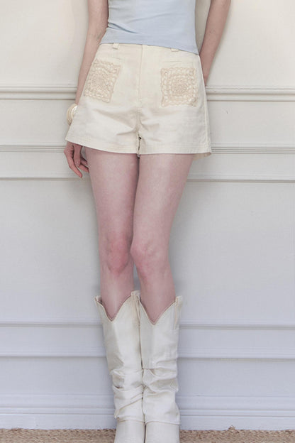 Rosebud High-Waist Shorts