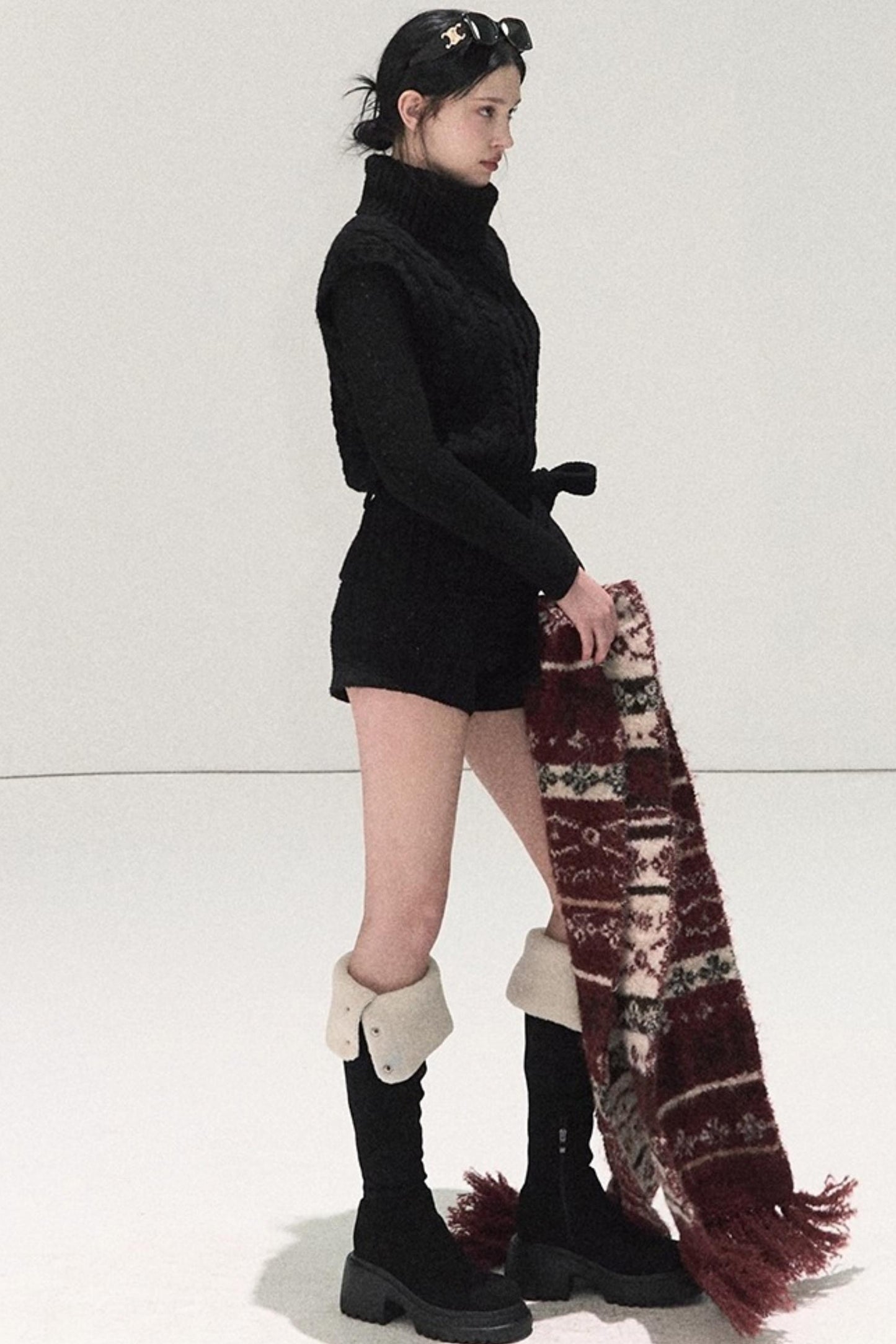 Handmade Wool Fair Isle Scarf