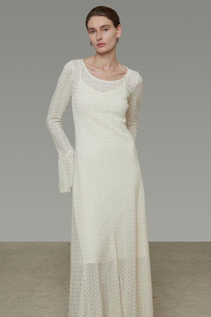 French Flared Cutout Dress