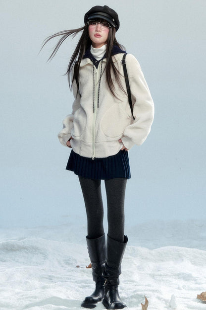 Retro Doll Collar Wool Jacket