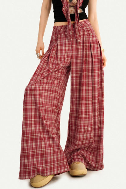 American Retro Plaid Pants