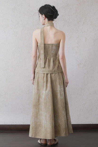 Oat-Dyed Lotus Leaf Ribbon Set