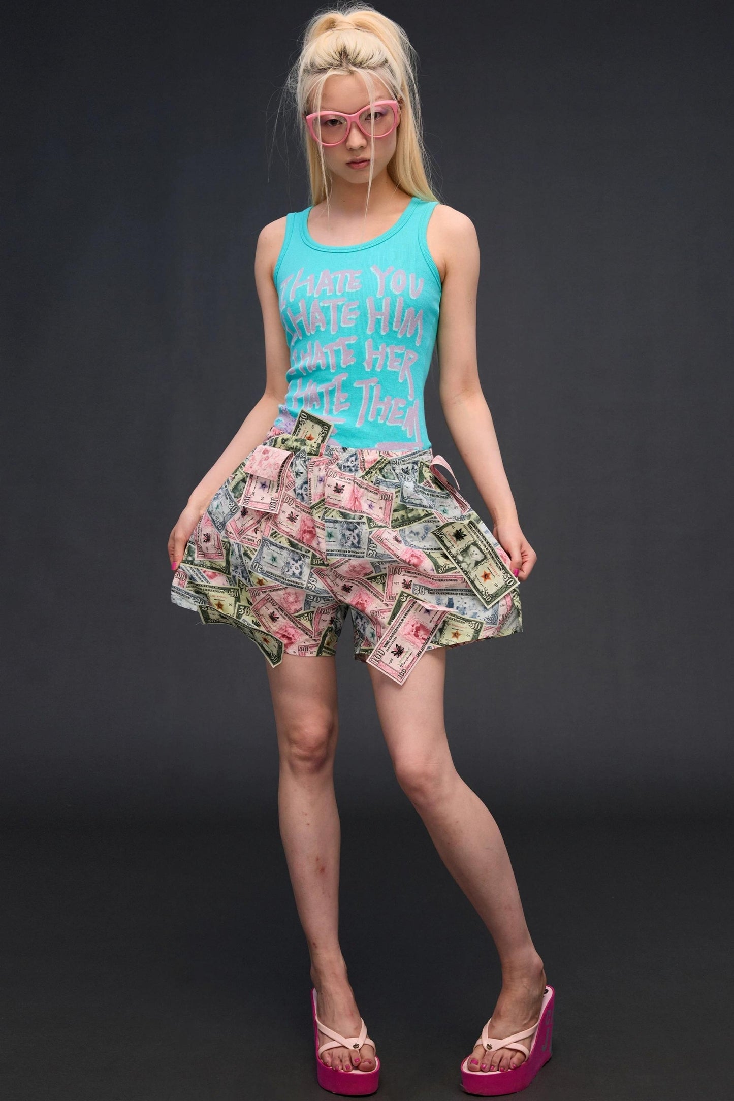 Money Printed Cargo Pants