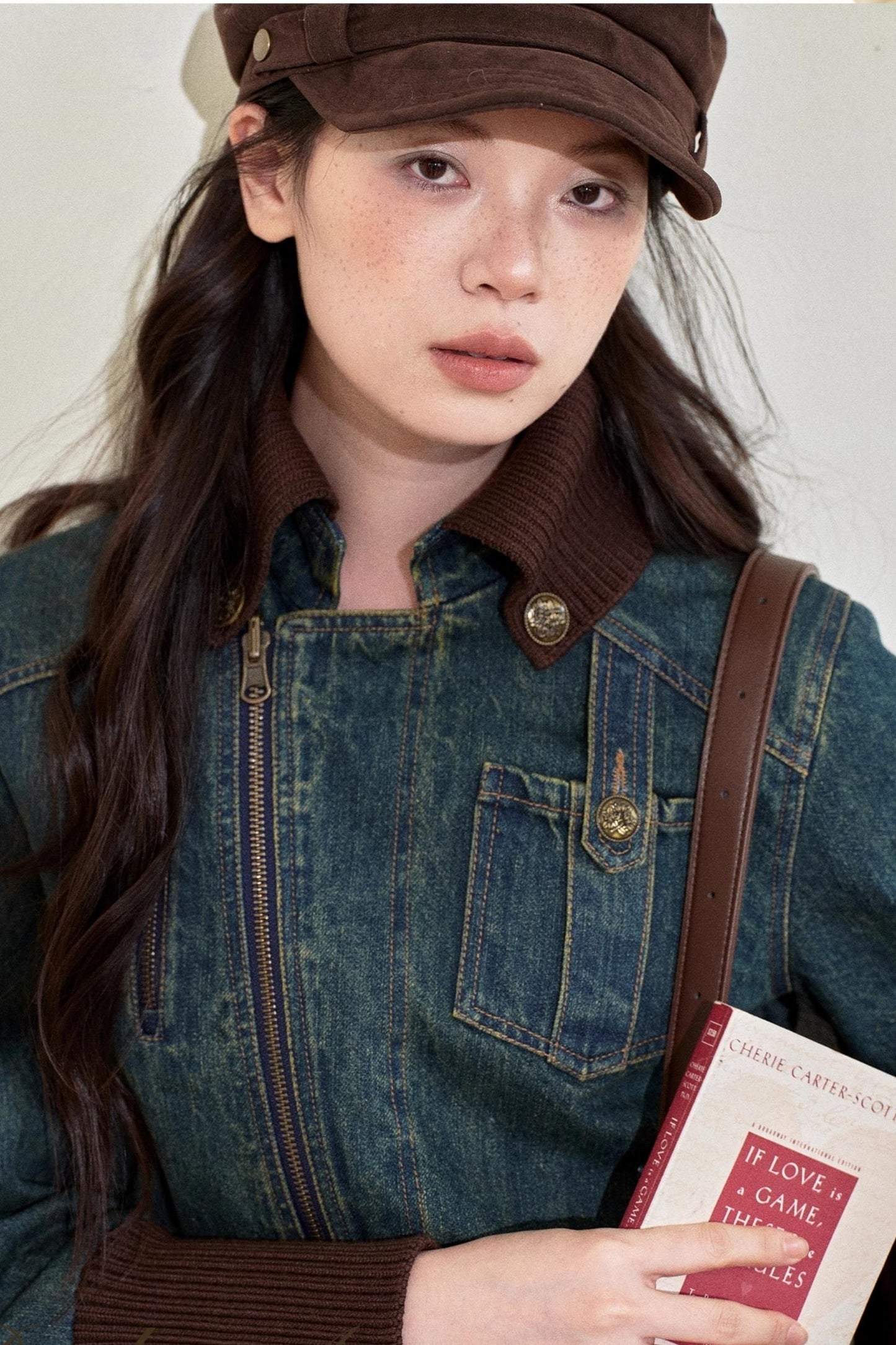 Vintage Denim Cropped Jacket Set-Up