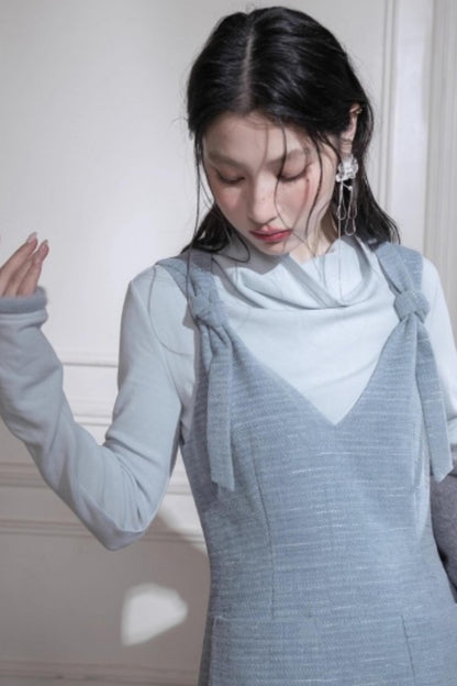 Moonlight Wool Cuff Collar Top