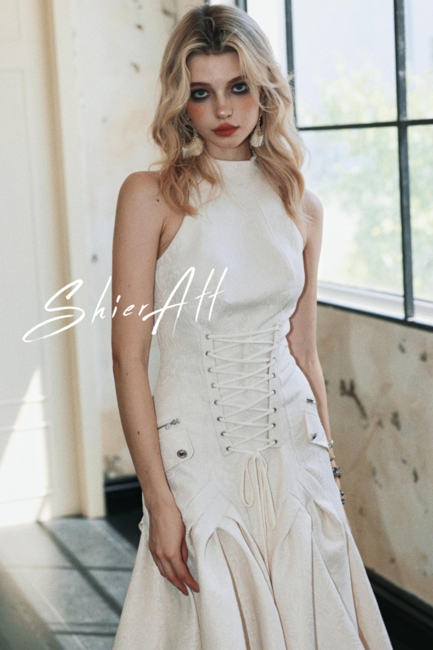 Stand-Up Collar Dress