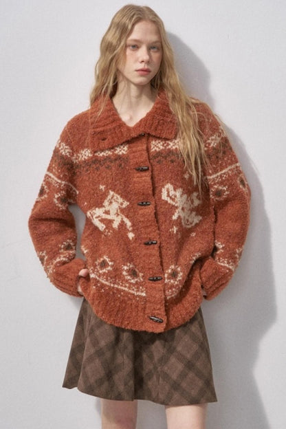 Bird and Pony Knit Cardigan