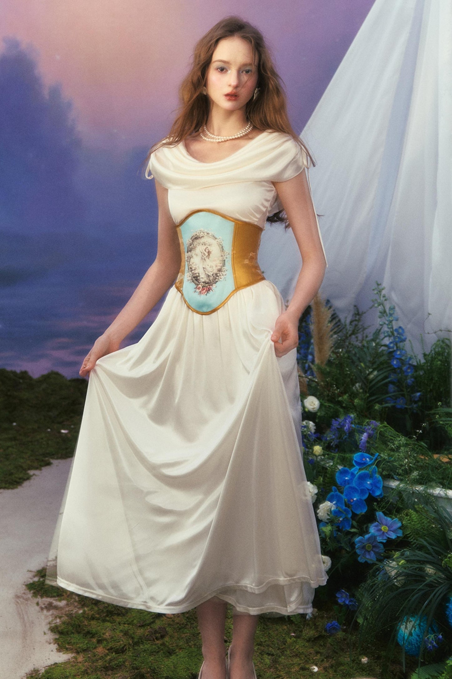 Elegant Floral Dress Waist