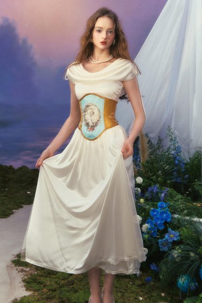 Elegant Floral Dress Waist