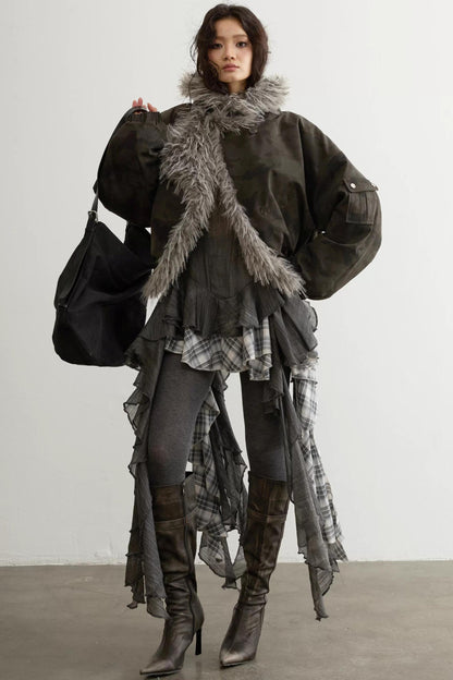 High-Waisted Aviator Jacket