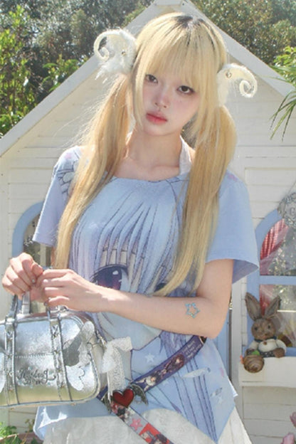 Retro Cartoon Girl Top