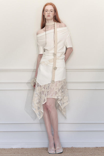 Asymmetrical Lace Top