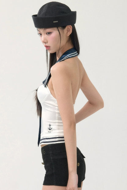 Pure Desire Navy Tube Top